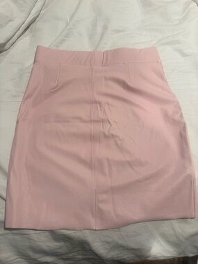 Naked Wardrobe Women's Pink Faux Leather Mini Skirt s